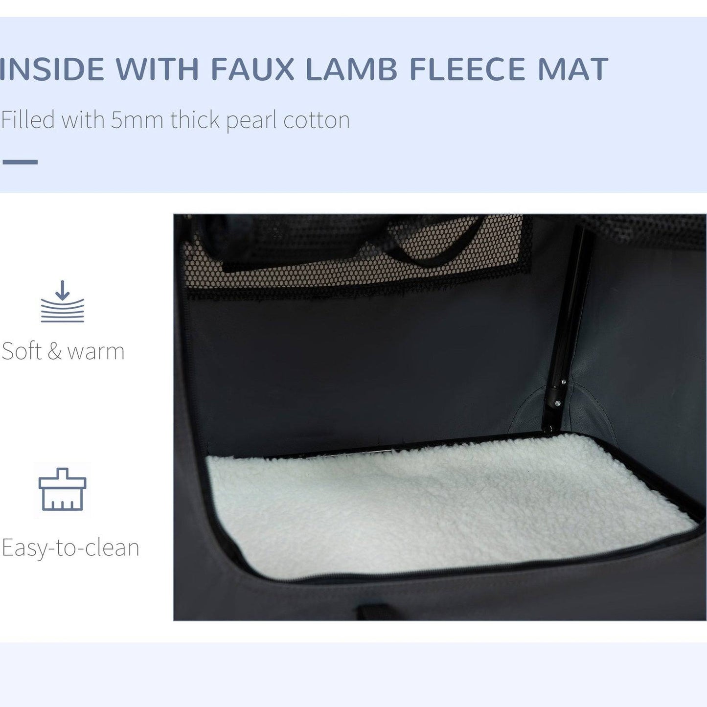 PawHut 60cm Foldable Pet Carrier
