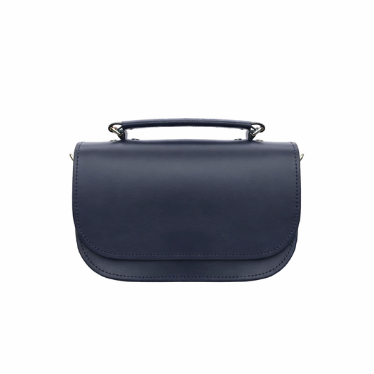 Aura Handmade Leather Bag - Navy Blue