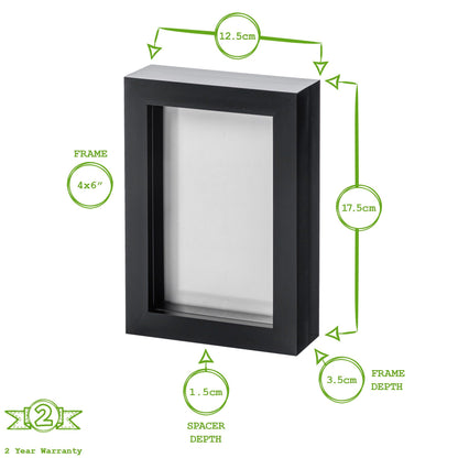 4" x 6" 3D Box Photo Frame