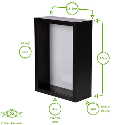 4" x 6" 3D Deep Box Photo Frame