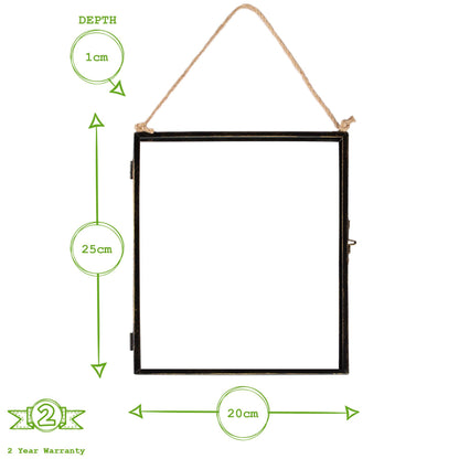 8" x 10" Black Hanging Metal Photo Frame