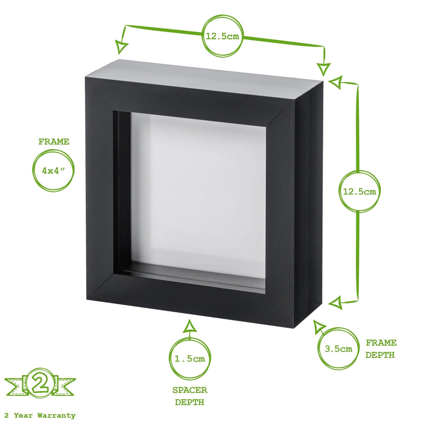4" x 4" 3D Box Photo Frame