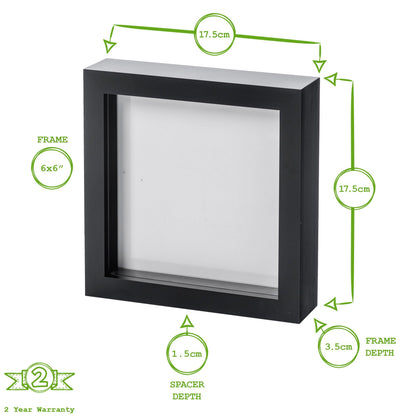 6" x 6" 3D Box Photo Frame