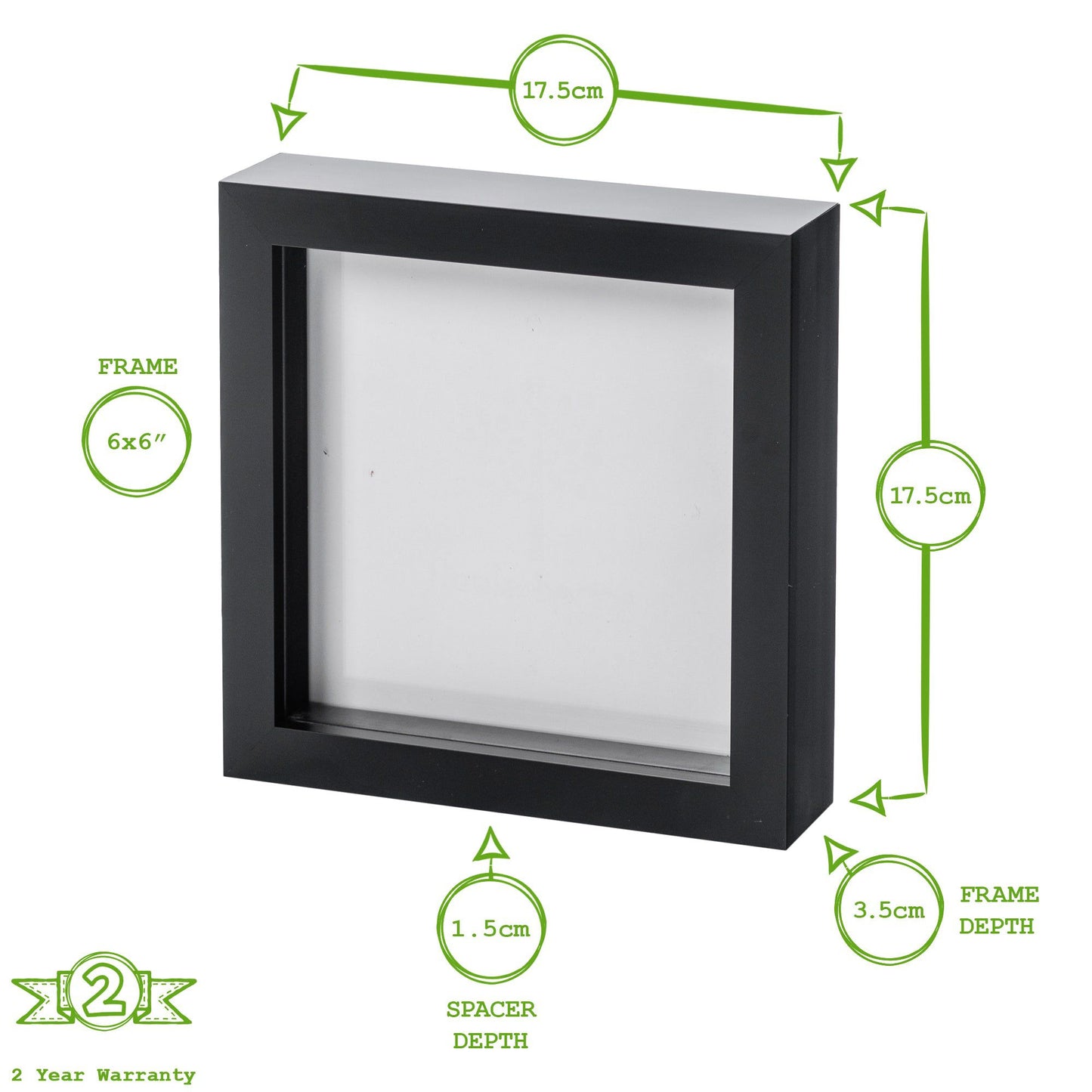 6" x 6" 3D Box Photo Frame