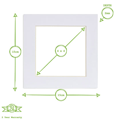 4" x 4" Picture Mount for 6" x 6" Frame