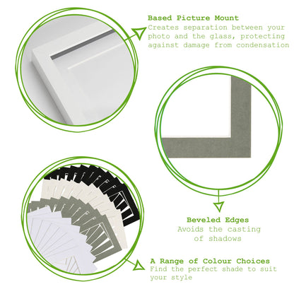 8" x 8" Picture Mounts for 10" x 10" Frame - Pack of 10