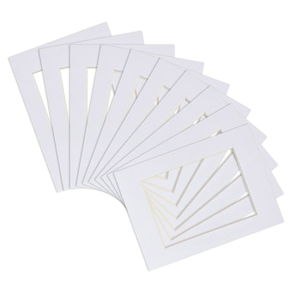 White Photo Size 4" x 6" Picture Mounts for A5 Frame - Pack of 10