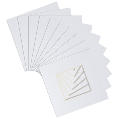 4" x 4" Picture Mounts for 8" x 8" Frame - Pack of 10
