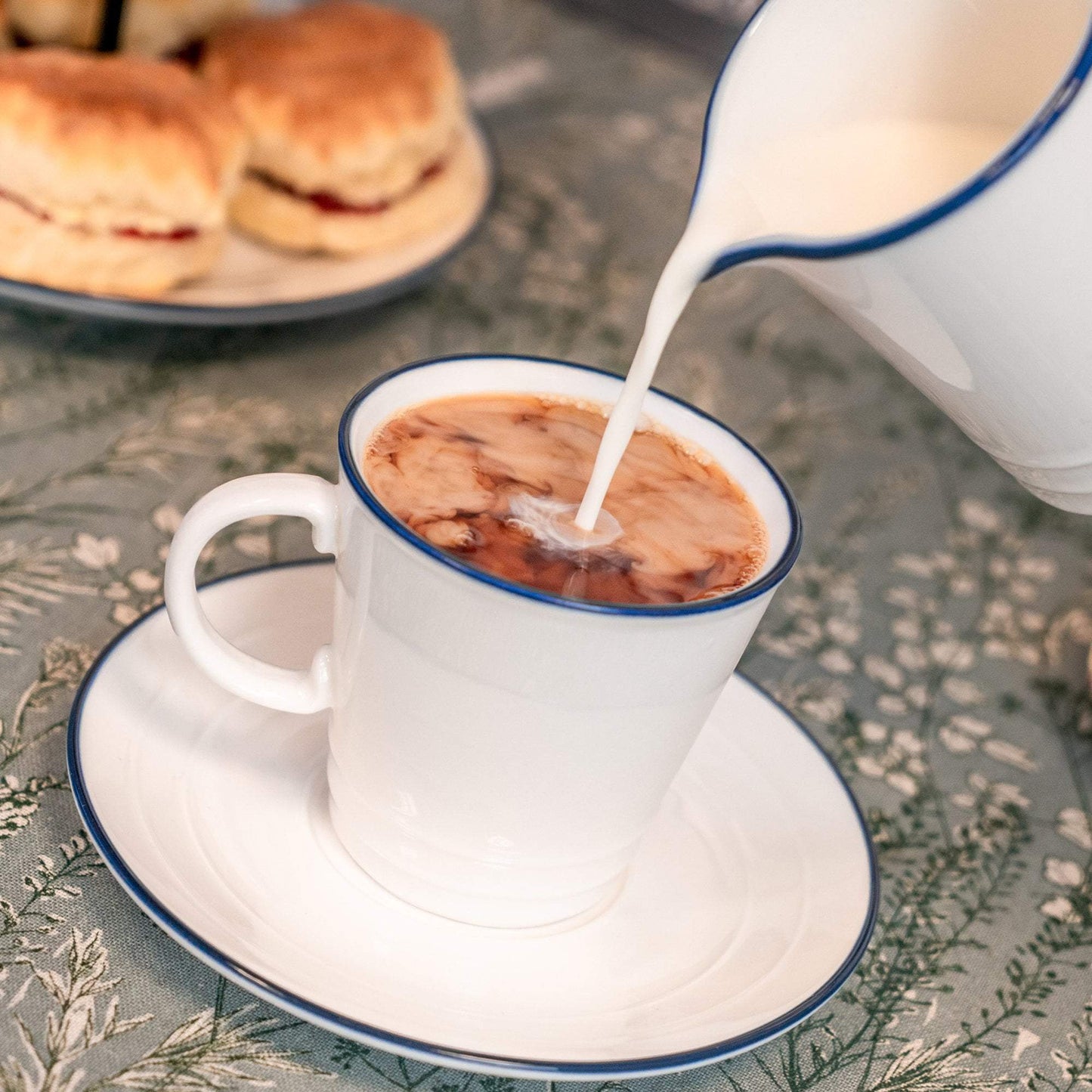 16cm Farmhouse White Porcelain Teacup Saucers - Pack of Six
