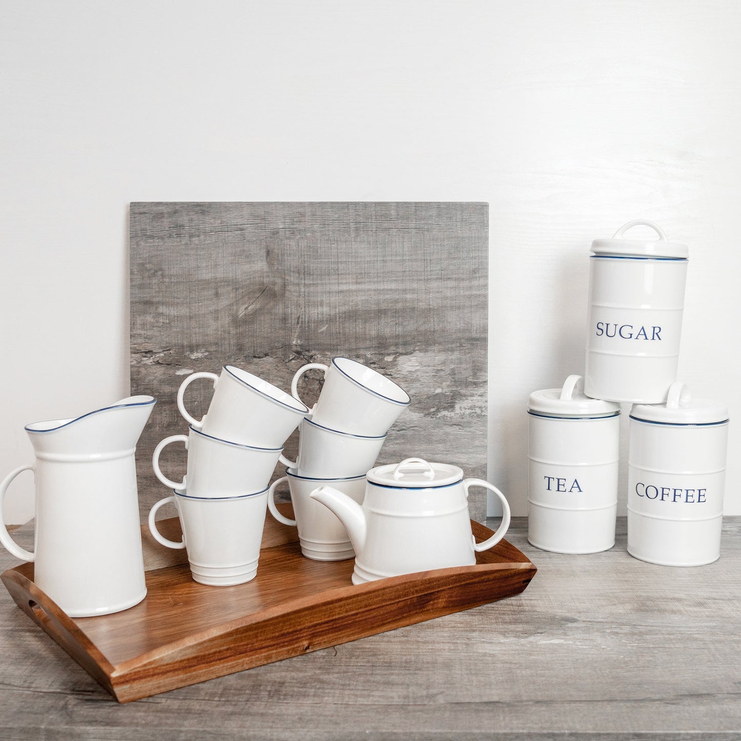 Farmhouse White Tea Coffee Sugar Set