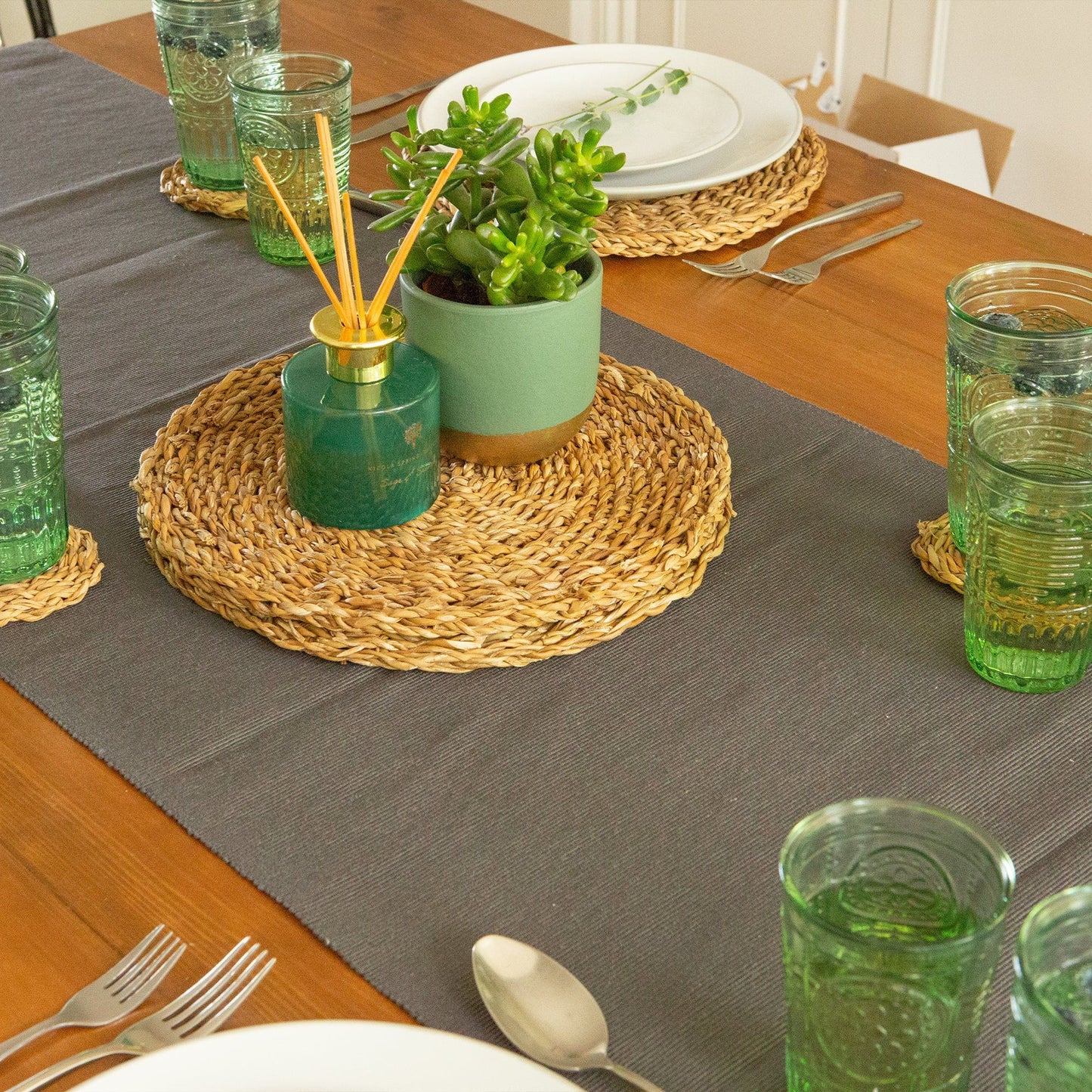 Ribbed Cotton Table Runner