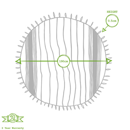 190cm Round Turkish Cotton Bath Towel