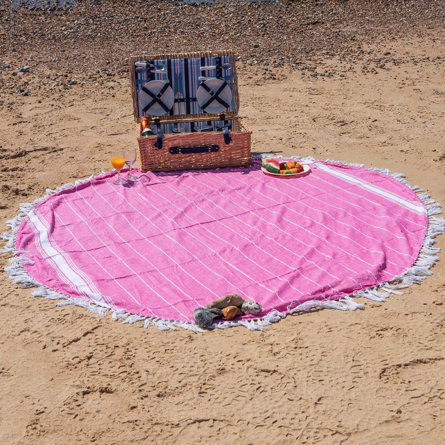 190cm Round Turkish Cotton Bath Towel