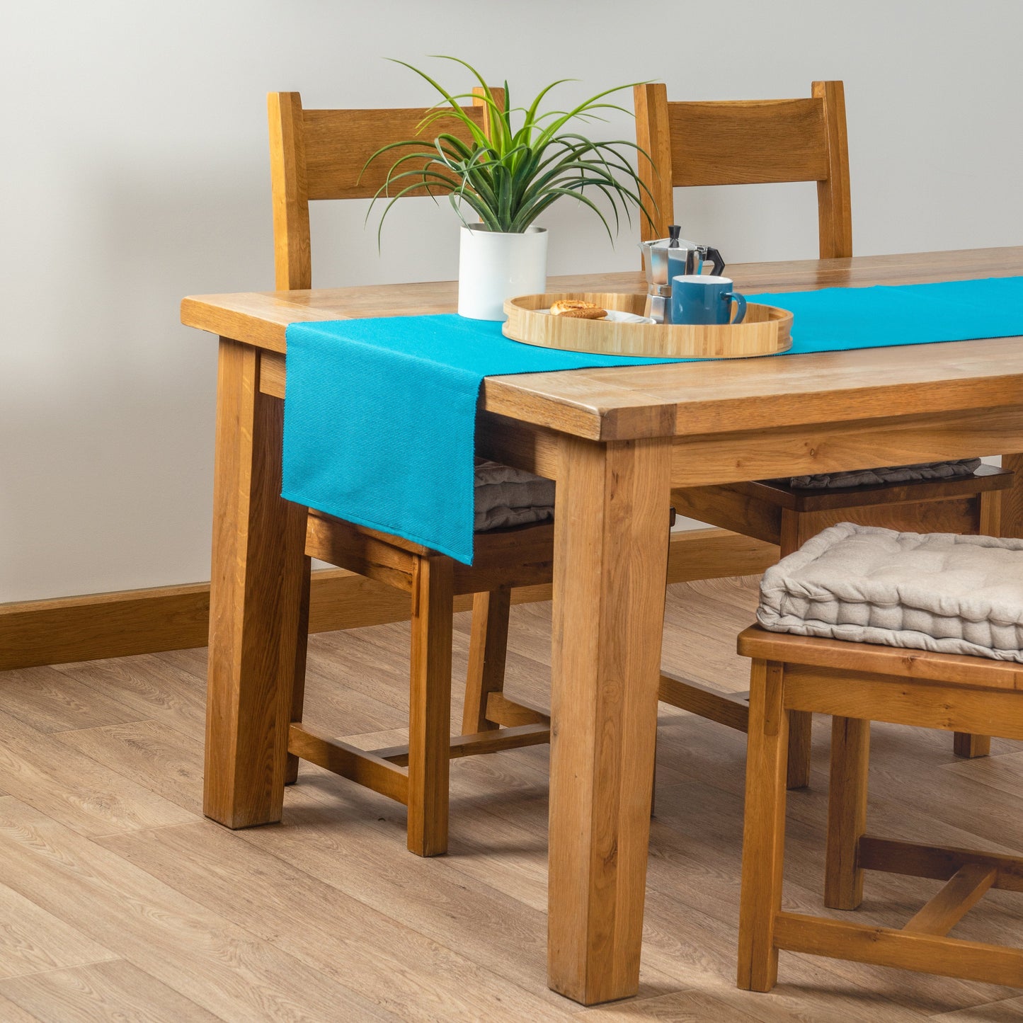 Ribbed Cotton Table Runner