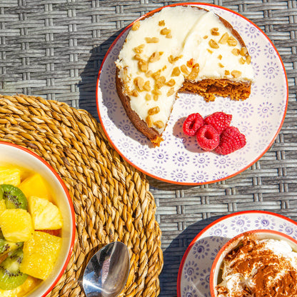 18cm Hand Printed Stoneware Side Plates - Pack of Six