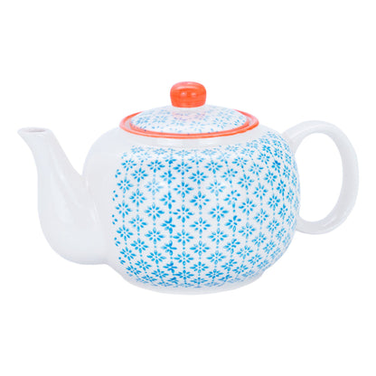 820ml Hand Printed Stoneware Teapot