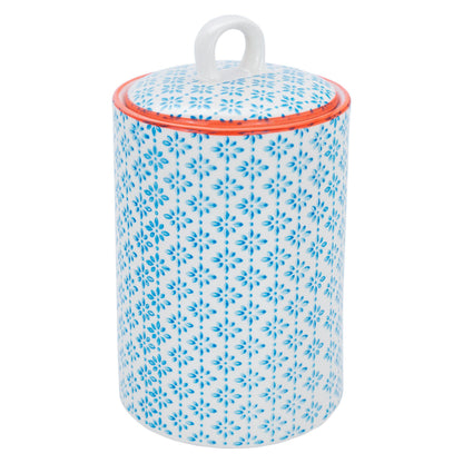 Hand Printed Stoneware Kitchen Canister