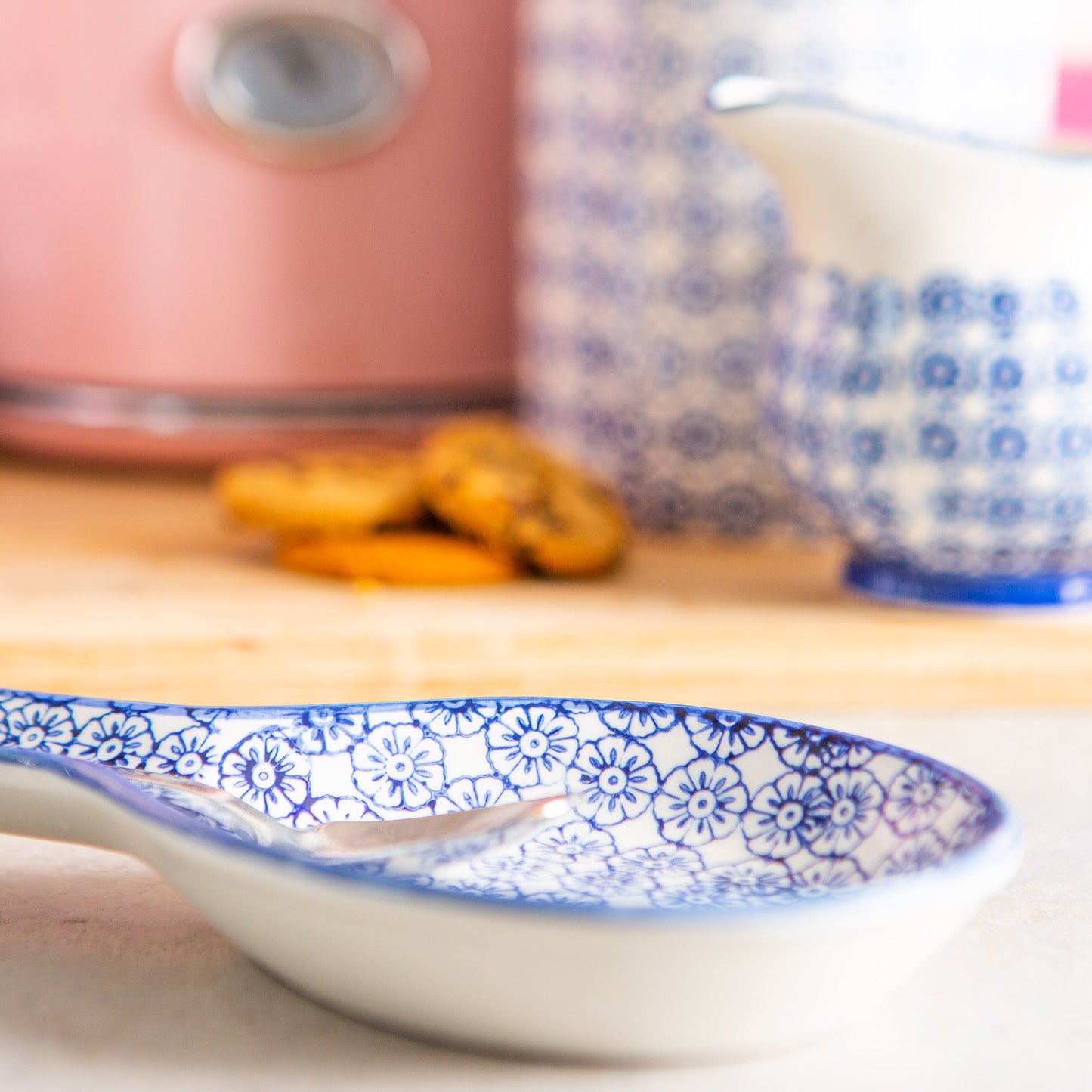 Hand Printed Stoneware Spoon Rest