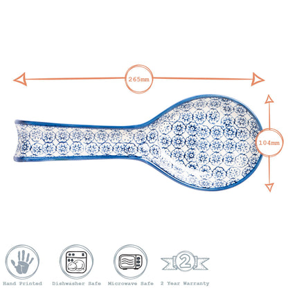 Hand Printed Stoneware Spoon Rest