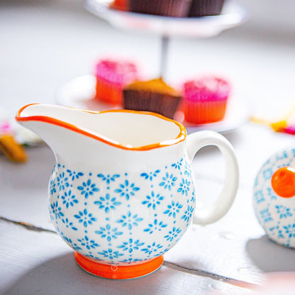 300ml Hand Printed Stoneware Jug