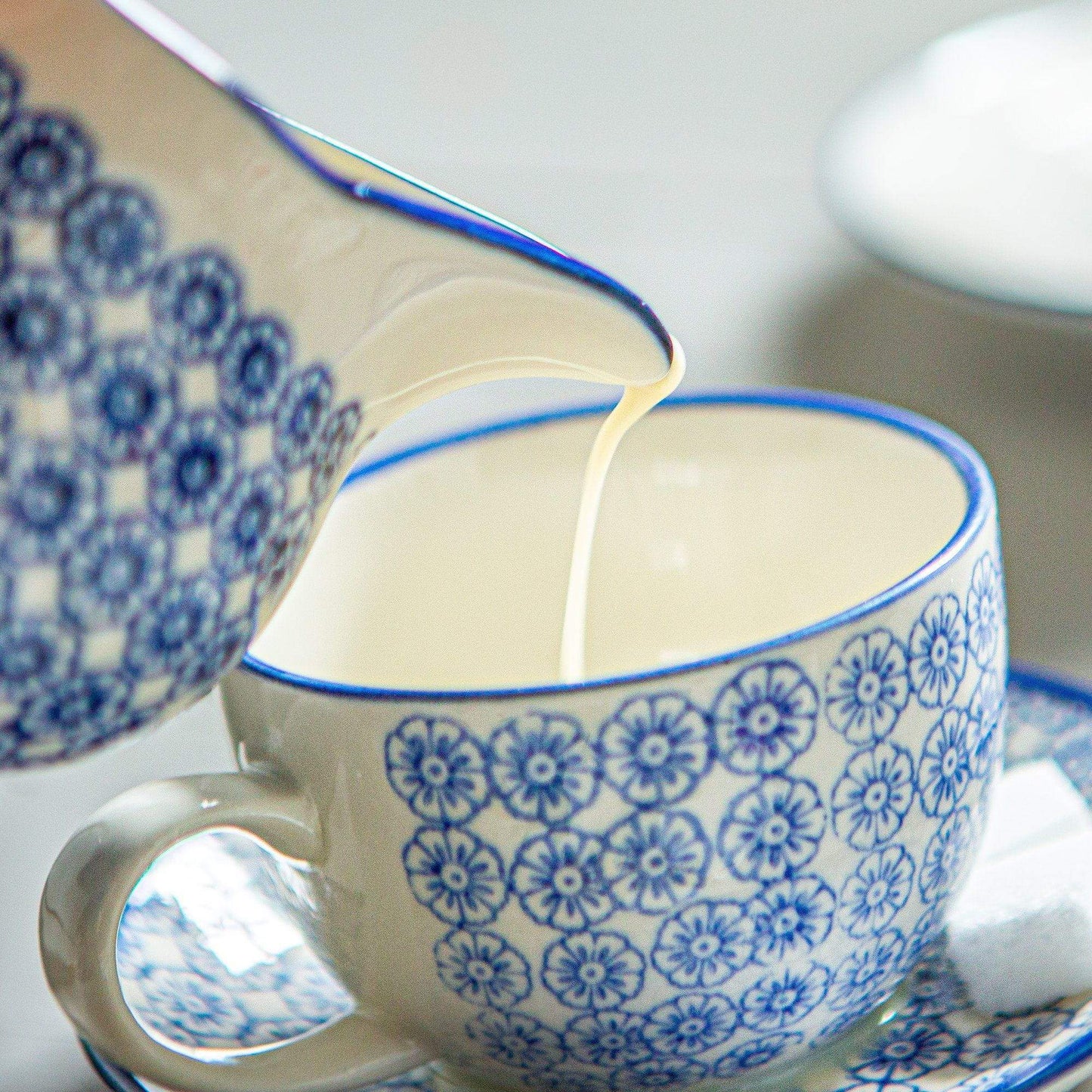 300ml Hand Printed Stoneware Jug