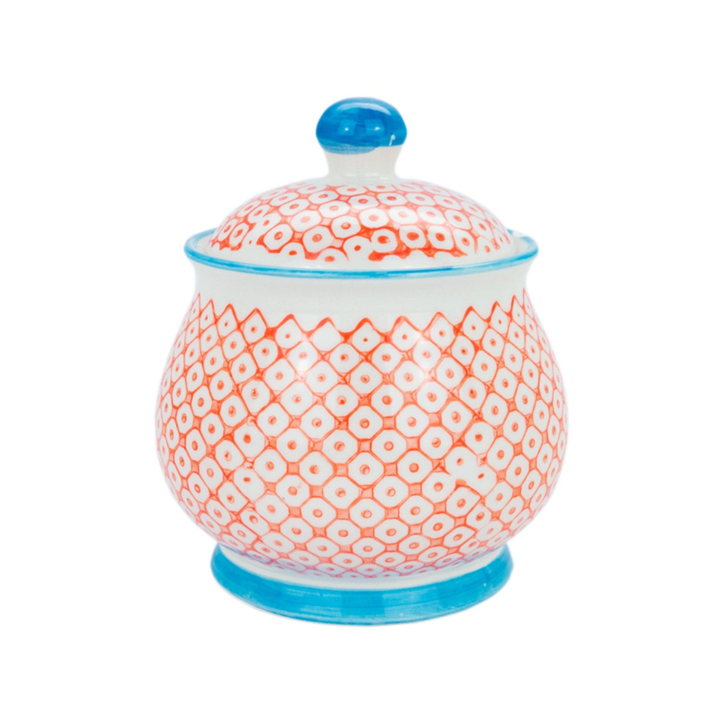 Hand Printed Stoneware Sugar Bowl