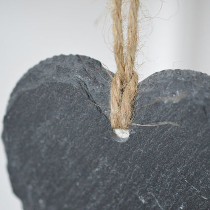 7cm Slate Heart Hanging Tag