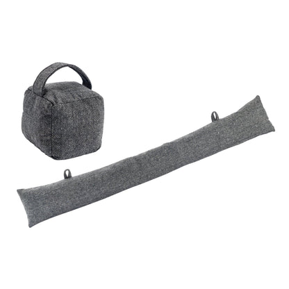 Herringbone Door Stop & Draught Excluder Set