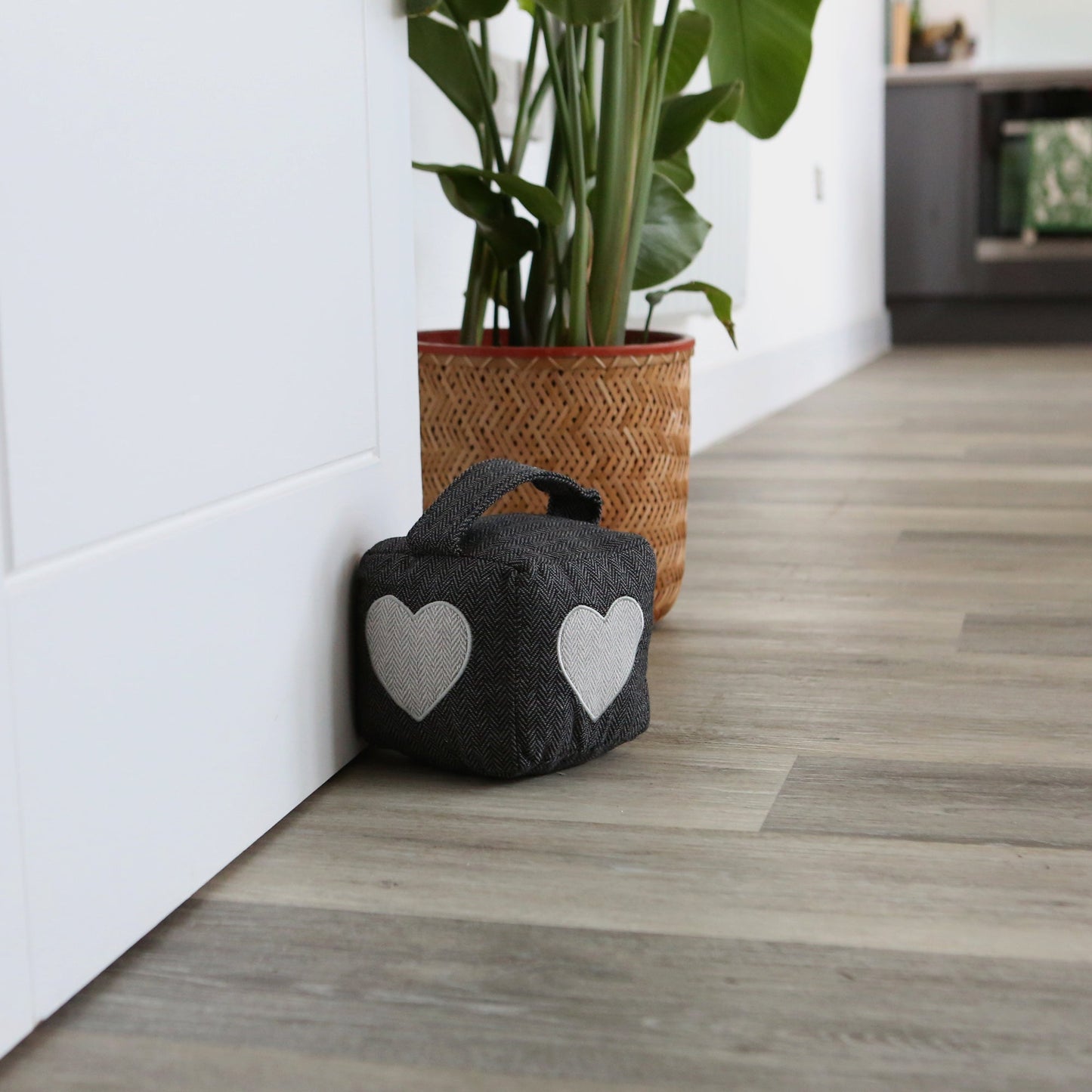 Heart Herringbone Door Stop