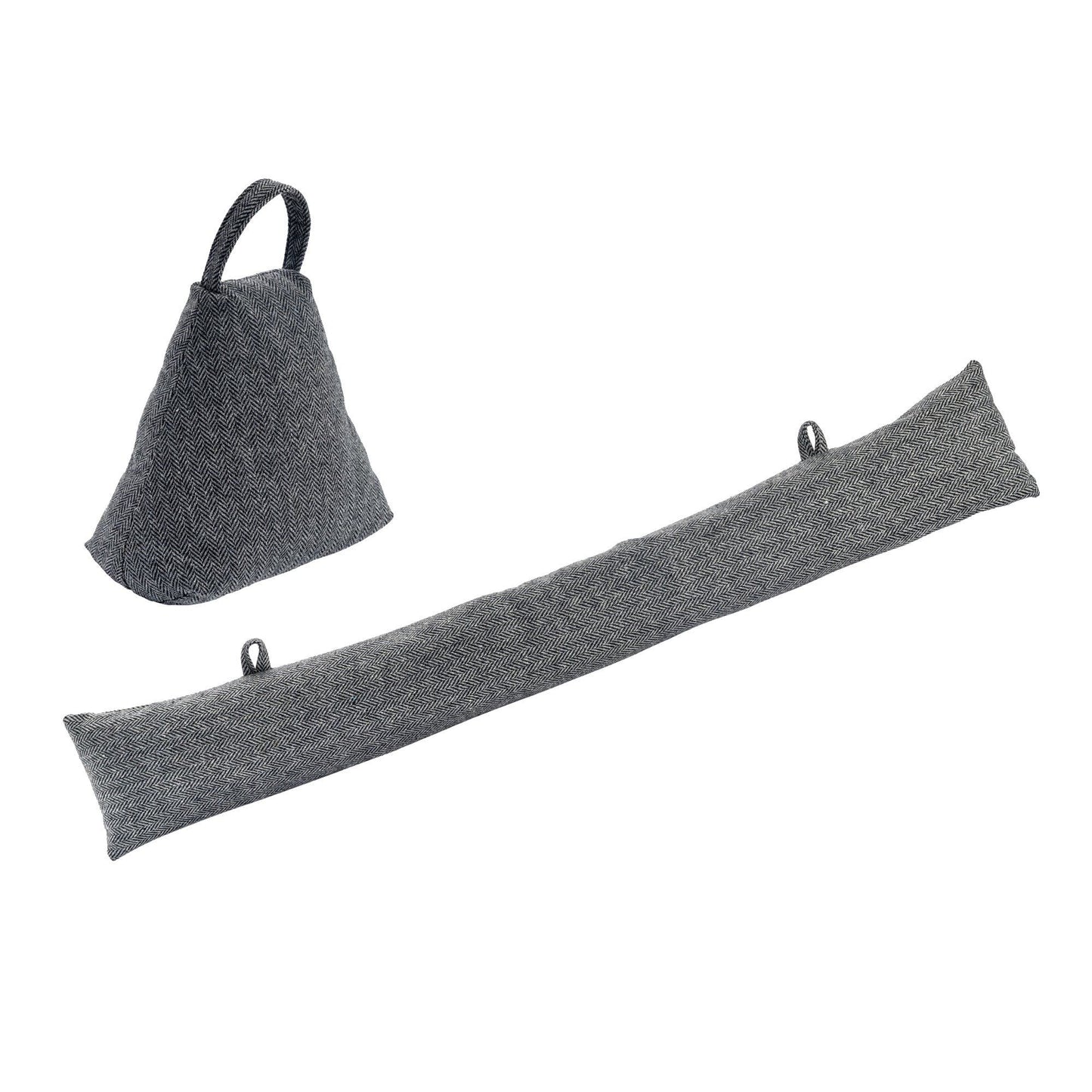 Herringbone Door Stop & Draught Excluder Set - Triangle