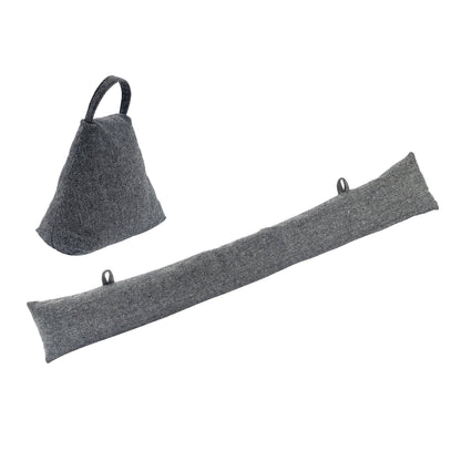Herringbone Door Stop & Draught Excluder Set - Triangle