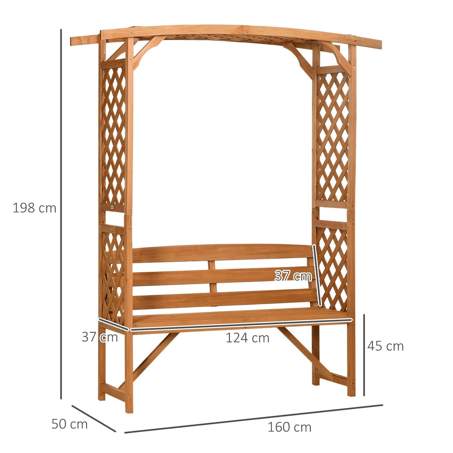 Patio Garden Bench Fir Wood