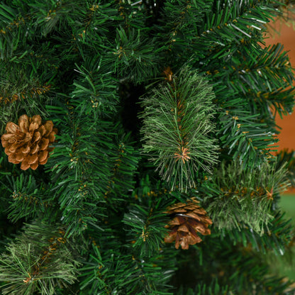 5.5FT Tall Pencil Slim Artificial Christmas Tree with Realistic Branches