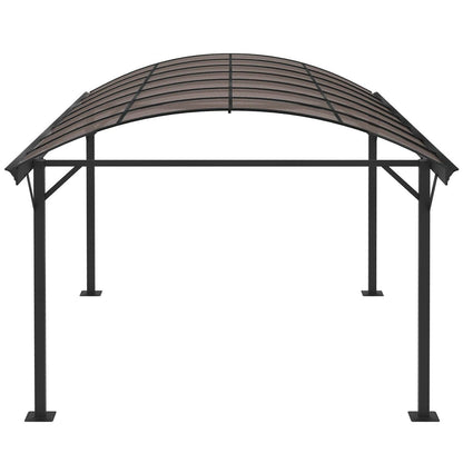 5 x 3M Hardtop Pergola Aluminium Gazebo Pavilion Garden Shelter Carport with Polycarbonate Roof