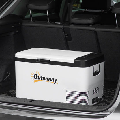 12V Car Refrigerator w/ LED Light & Foldable Handles