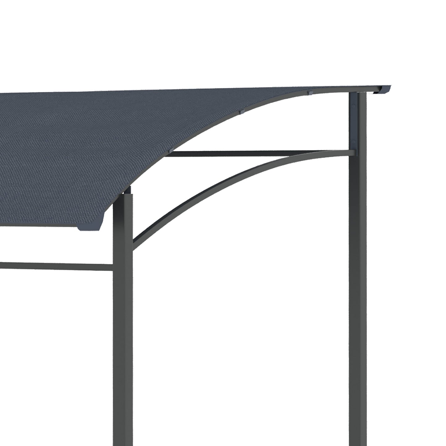 2M 7ft BBQ Grill Gazebo Tent Garden Grill Metal Frame and Canopy with Hooks Outdoor Sun Shade