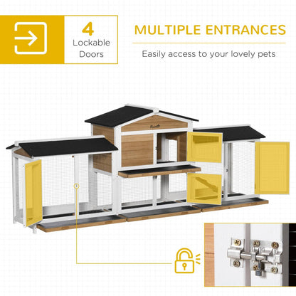 PawHut Rabbit Hutch Outdoor