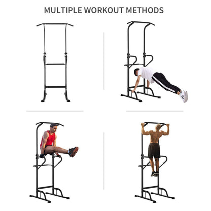 Pull Up Bar Multi-Function Height Adjustable Power Tower Dip Station Equipment