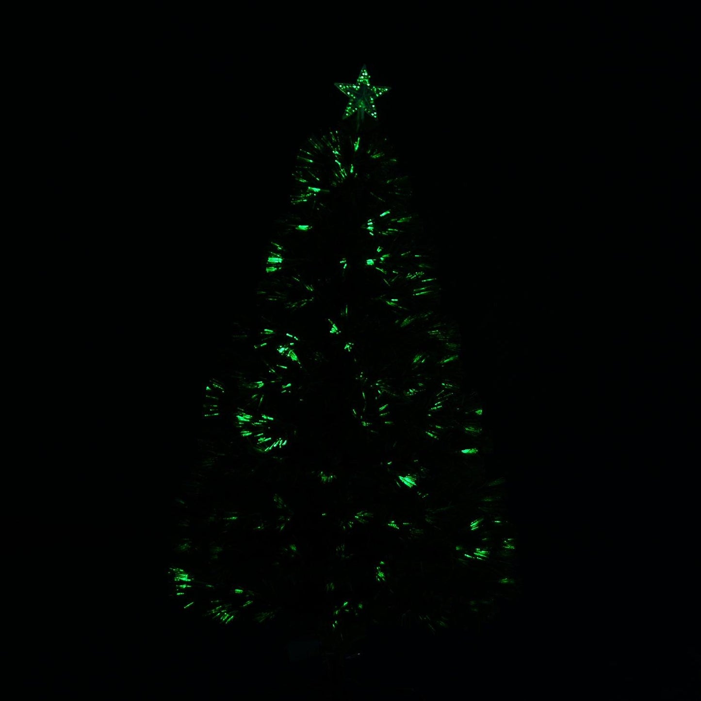 4FT Pre-Lit Fibre Optic Artificial Christmas Tree Holiday Xmas Décor with Tree Topper Multi-Colour