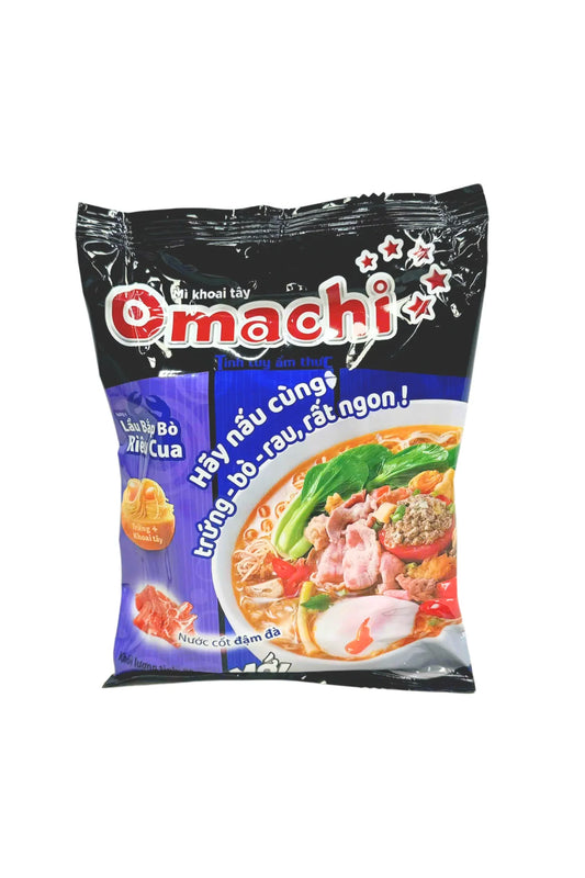 OMACHI Instant Noodles Beef And Crab Hot Pot Flavour 80g