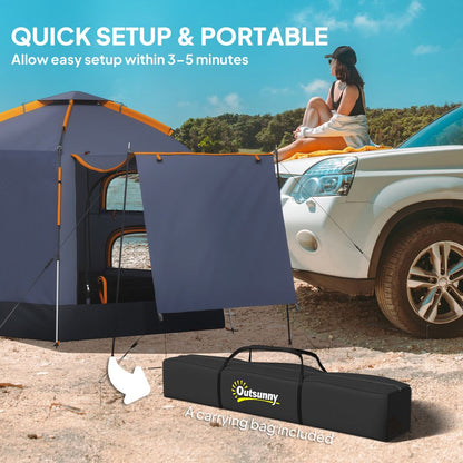 Outsunny 2-4 Person Tent, Instant Pop Up Camping Tent