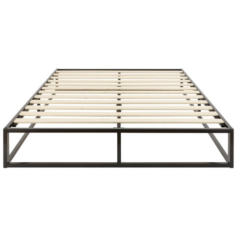 Platform Double Bed Metal Black 4 x 6ft