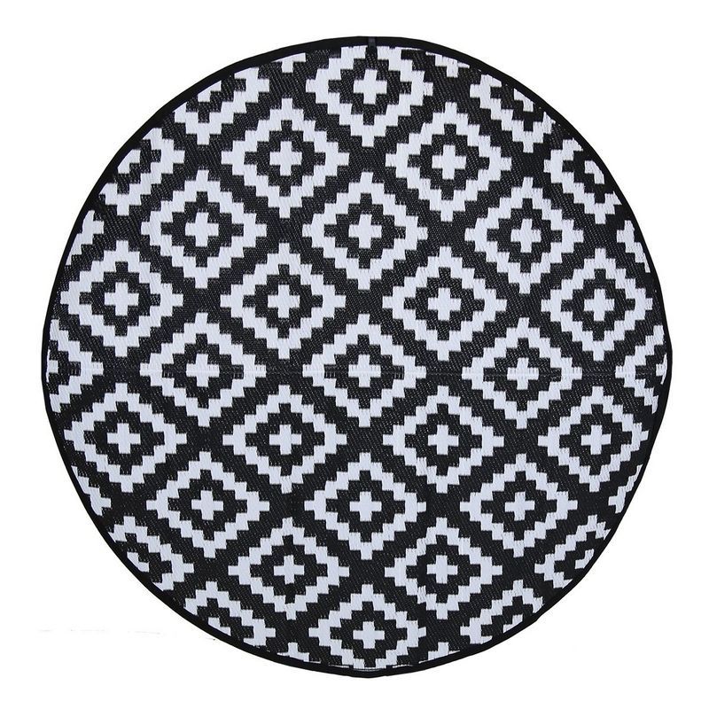 Wensum Waterproof Round Rug Black 150cm
