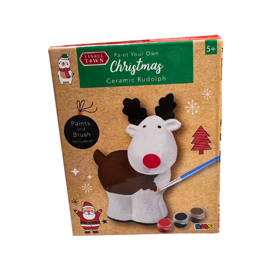 Wholesale Paint Your Own Christmas Rudolph Figure - (Case of 12)