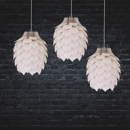Protea Frosted White Pendant L