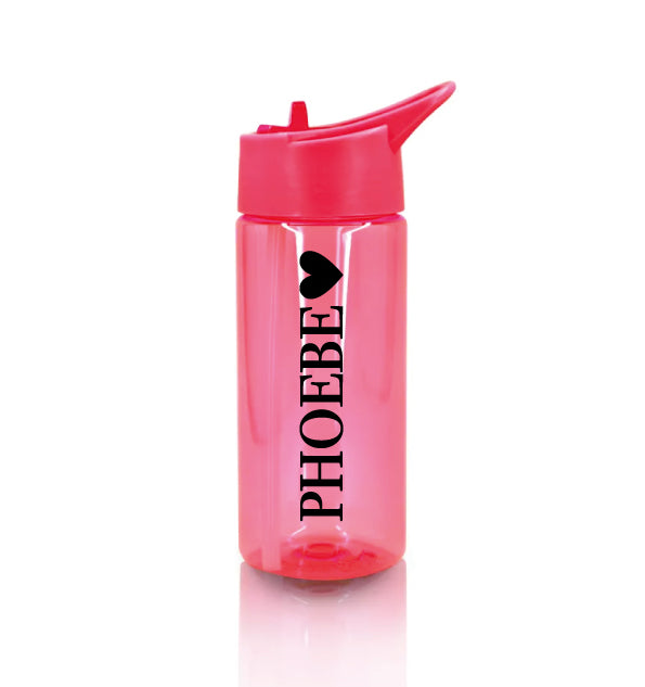 Personalised Name Set Of 4 School Water Bottle & Lunch Box Sticker Labels - Football Or Hearts