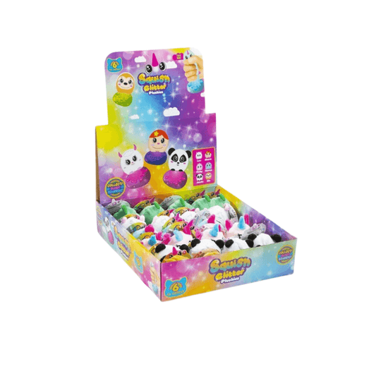 Wholesale Plush Glitter Squishy Sensory Toy - (CDU of 28)