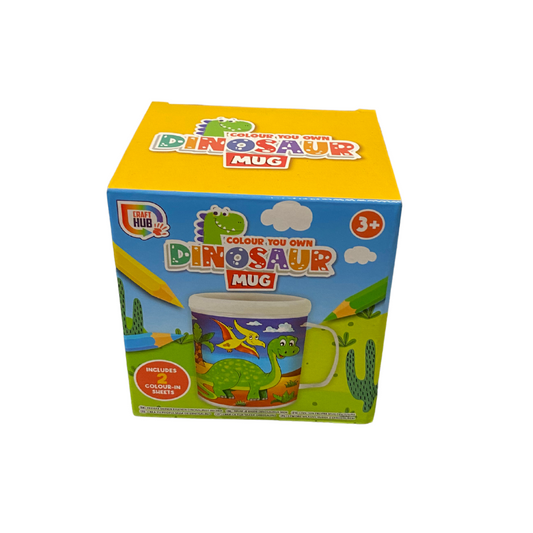 Wholesale Colour Your Own Dinosaur Mug - (Case of 12)
