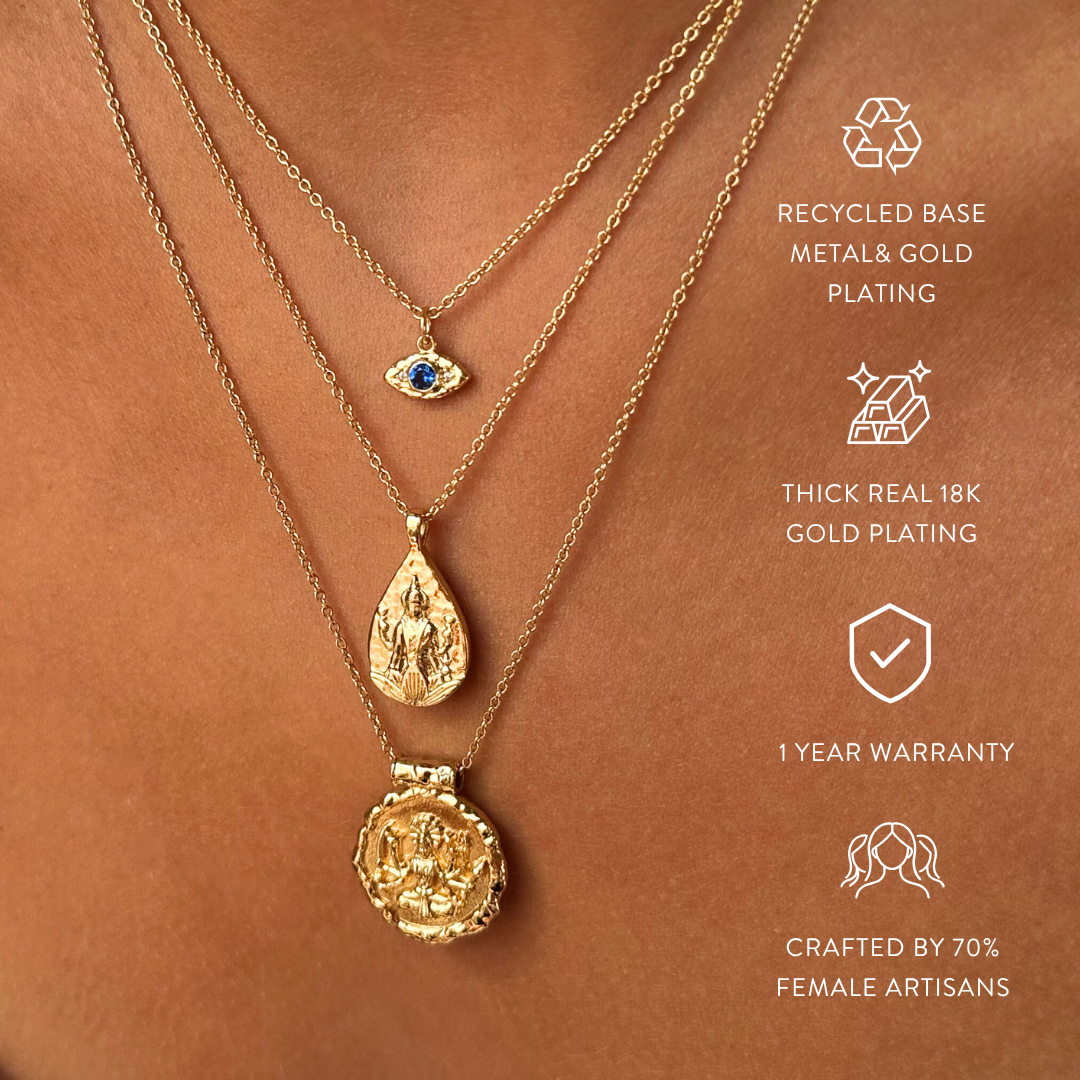 Goddess Lakshmi Necklace (Gold)