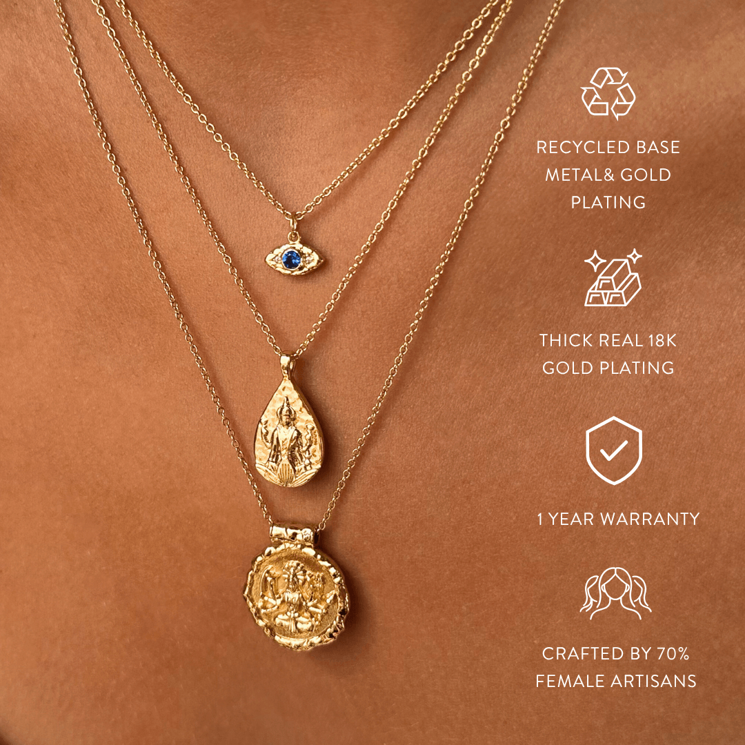 Goddess Durga Necklace (Gold)